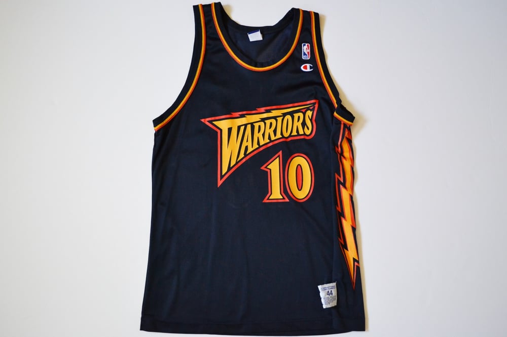 Vintage 1999 Golden State Warriors Mookie Blaylock Champion Jersey Sz.44 Sole Food SF